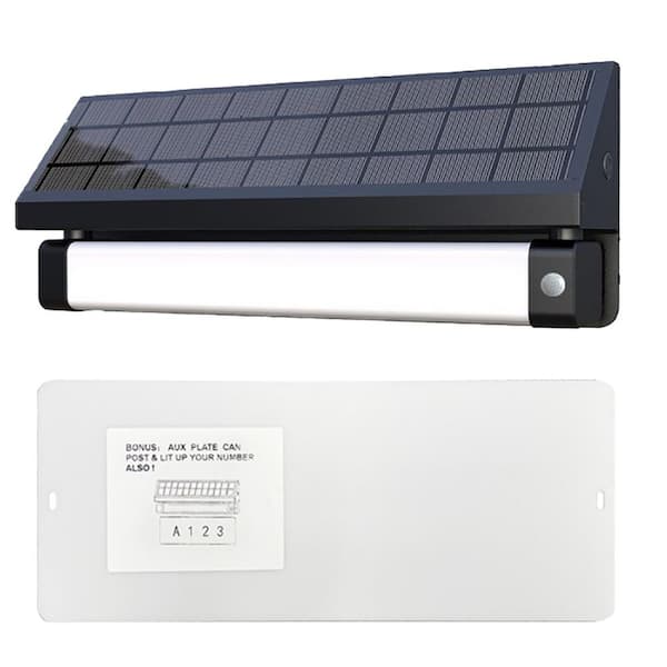 eLEDing Solar 180° Black SMART Sensing Self-Contained Integrated Selectable LED Color Flood Pathway Wall Light