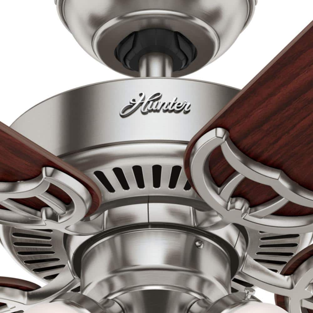 Brushed Nickel Ceiling Fan with Cherry and Maple Blades