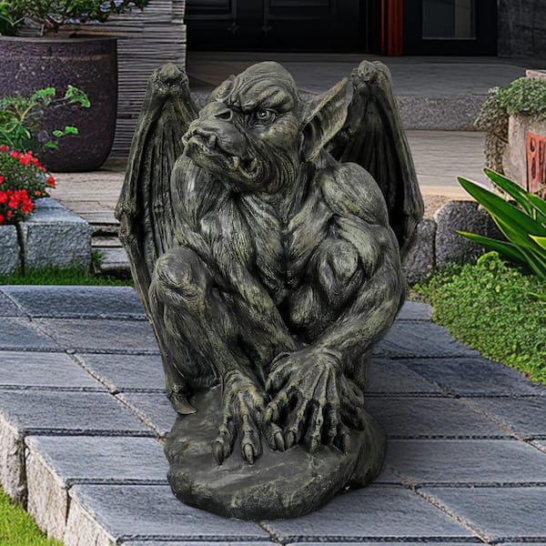 Stone Gargoyle Bust Concrete Gargoyle Figurine Guardian Gargoyle Demon Figurines Gothic Art Garden Decoration Yard good Art Medieval Sculpture