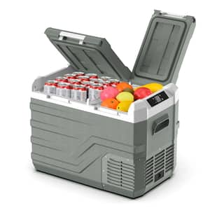 33 Qt. 12-Volt Car Refrigerator Dual Zone Car Fridge Freezer Electric Cooler Portable Fridge with Independent Control