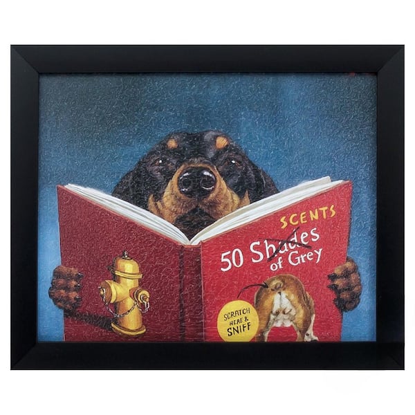 11 in. x 9 in. Black Frame 50 Scents of Gray Wall Art 1-Piece