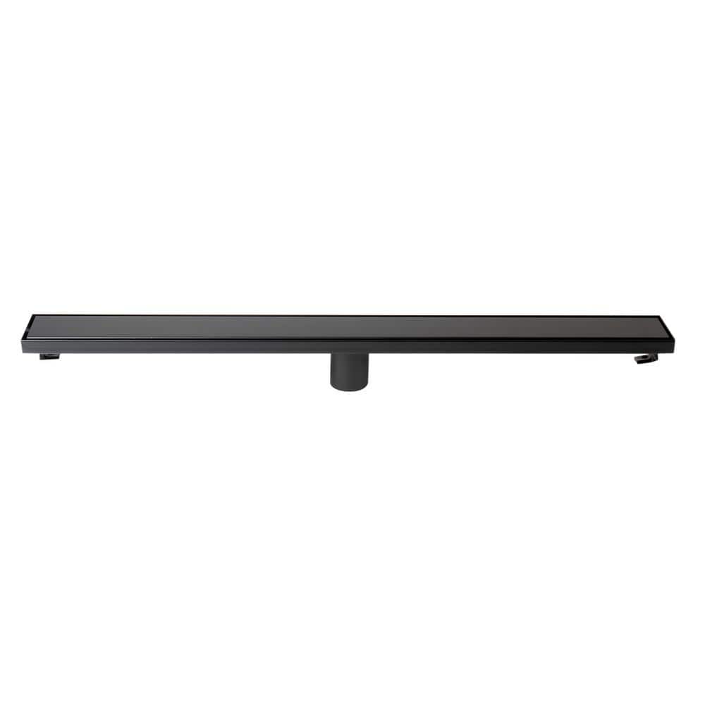 32" Black Matte Stainless Steel Linear Shower Drain