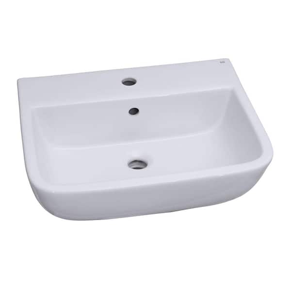 Barclay Products Series 600 20 in. Pedestal Combo Bathroom Sink with 1 Faucet Hole in White Barclay Products Series 600 20 in. Pedestal Combo Bathroom Sink with 1 Faucet Hole in White