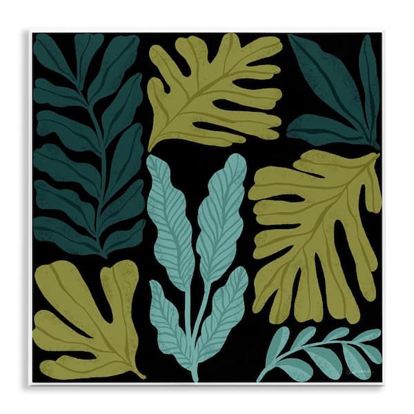 Stupell Industries Leaf Sprigs Collage by Cheryl Warrick Unframed Nature Graphic Art Print 12 in. x 12 in.