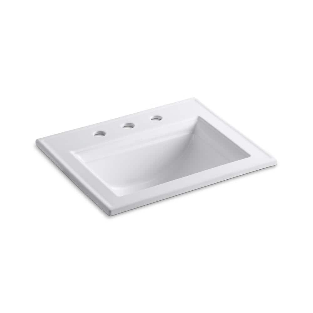 KOHLER Memoirs Stately 22-3/4 in. Drop-In Vitreous China Bathroom Sink in  White K-2337-8-0 - The Home Depot