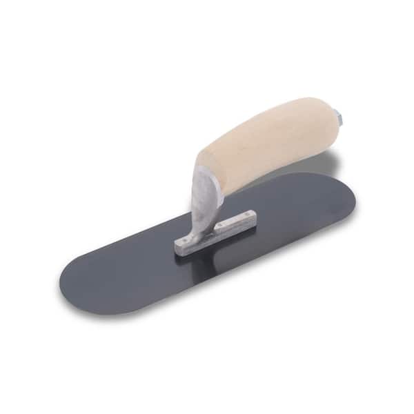 MARSHALLTOWN 10 in. x 3 in. Blue Steel Pool Trowel - Wood Handle