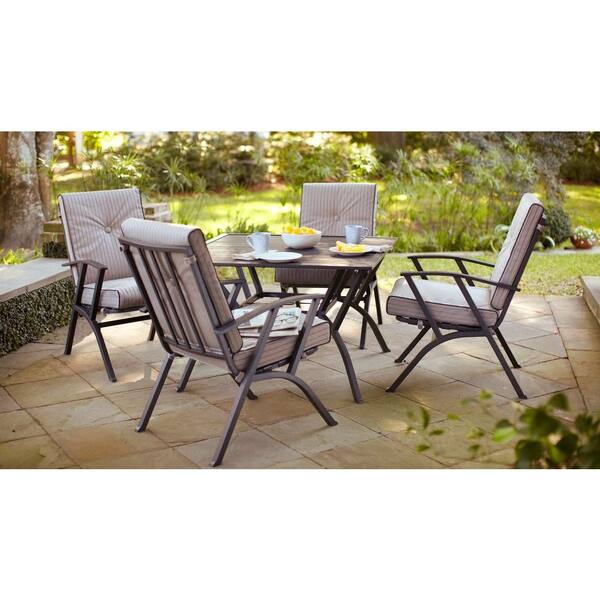 Hampton Bay Forward 5-Piece Dining Patio Set with Cushions-DISCONTINUED