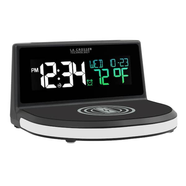 Wireless Charging Alarm Clock with Glowing Light La Crosse Technology 617-148 