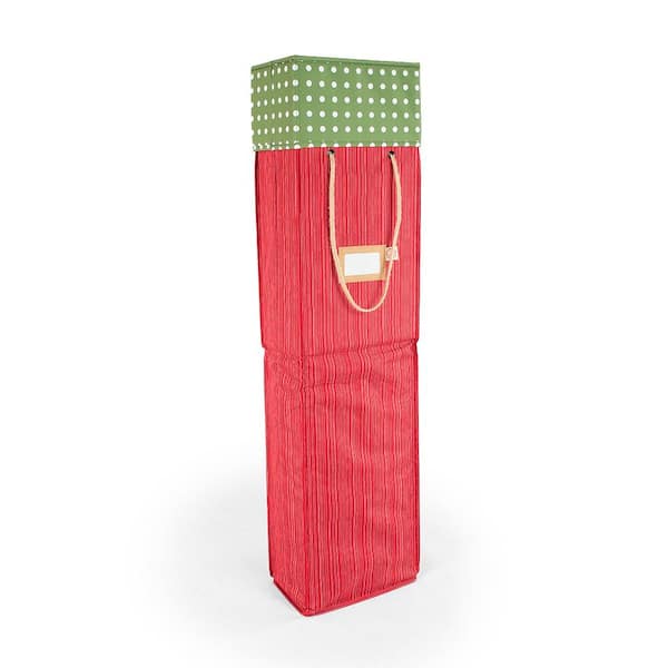 Santa's Bags Red and Green Polka Dot Wrapping Paper Storage Box