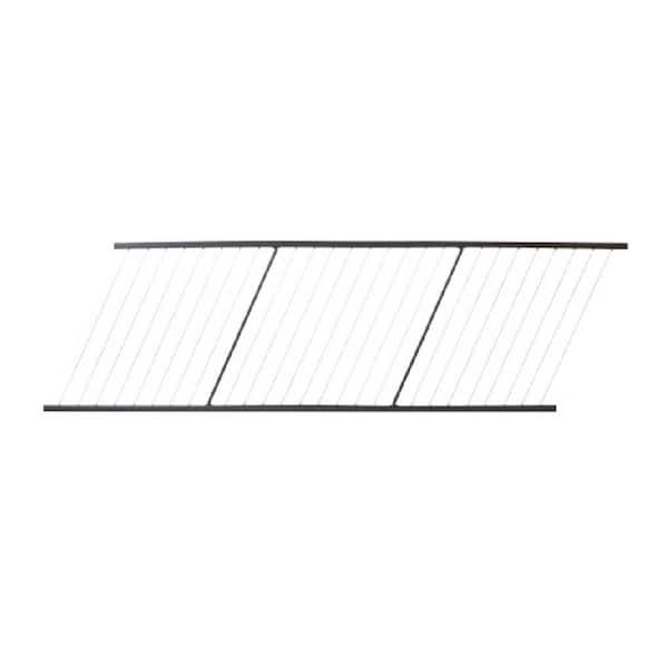 Fe26 Vertical Cable Rail 34 in. x 6 ft. Black Sand Steel Railing Level Panel