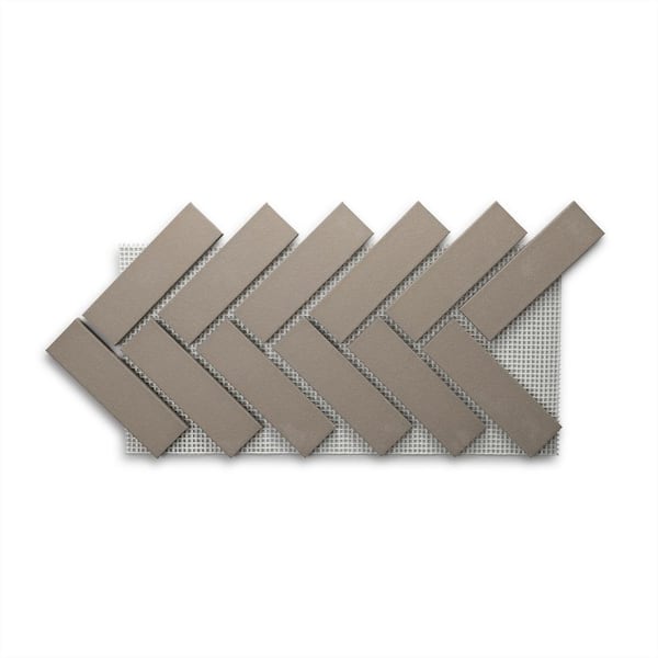 28 in. x 12.5 in. x 0.5 in. Brickwebb Herringbone Tundra Thin Brick Sheets (Box of 5-Sheets)
