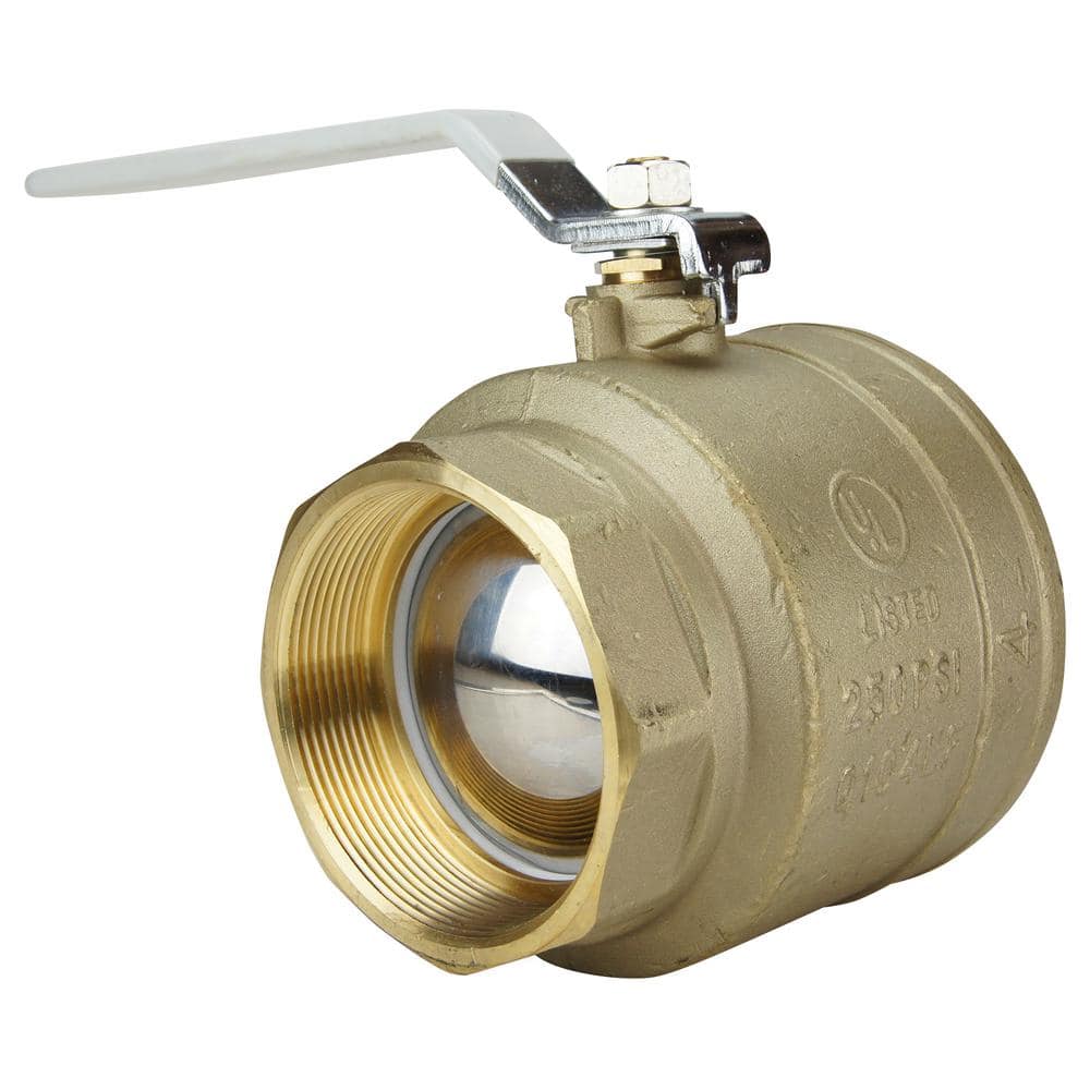 Apollo 4 in. Lead Free Brass FNPT x FNPT Full-Port Ball Valve 94ALF10A01A -  The Home Depot