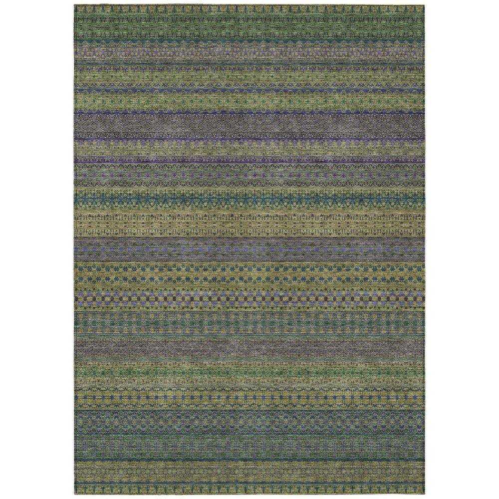Olive Green 8 ft. x 10 ft. Woven Striped Polyester Rectangle Indoor/Outdoor Area Rug price history on PriceWatchPro