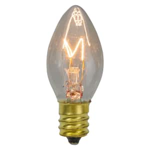 2 in. C7 Clear Transparent Christmas Replacement Bulbs (Set of 4)