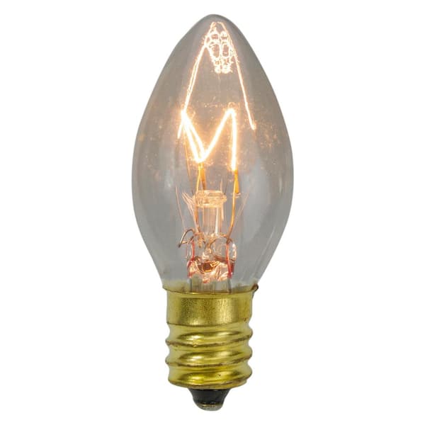 Northlight 2 in. C7 Clear Transparent Christmas Replacement Bulbs (Set of 4)