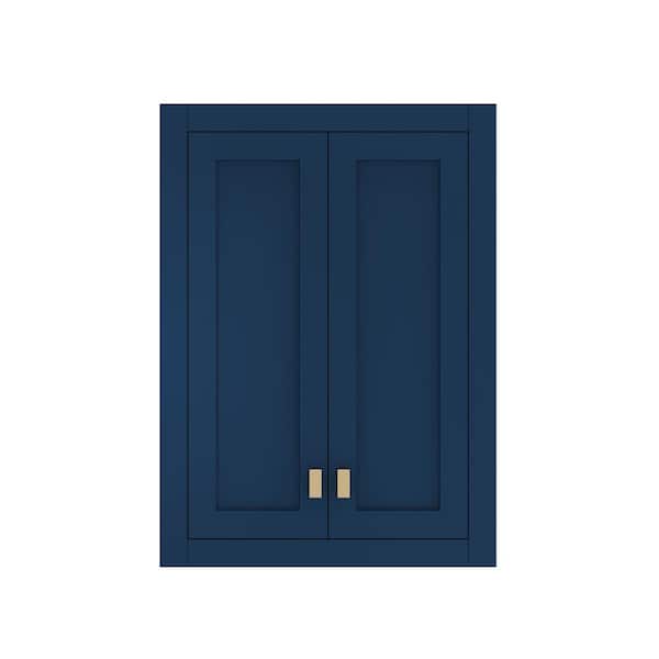 Madison 24 in. W x 33 in. H x 8 in. D Bathroom Storage Wall Cabinet in Monarch Blue