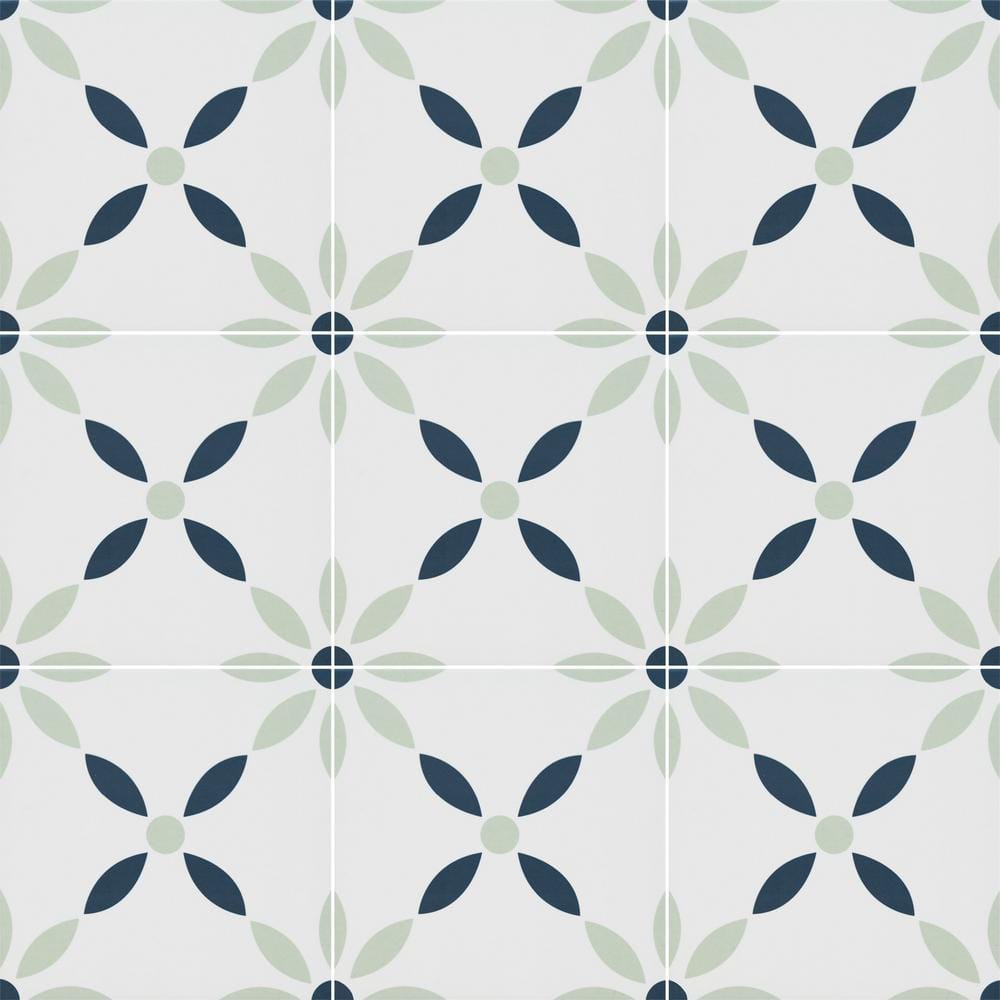 MSI Greta 8 in. x 8 in. Matte Porcelain Encaustic Floor and Wall Tile