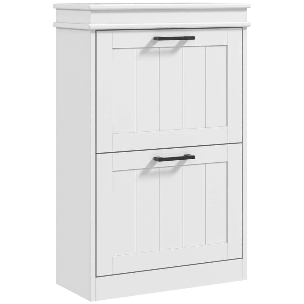 YITAHOME Shoe Cabinet With 2 Flip Drawers & Open Shelves - Entryway Storage Organizer For Shoes, Holds 12-16 Pairs