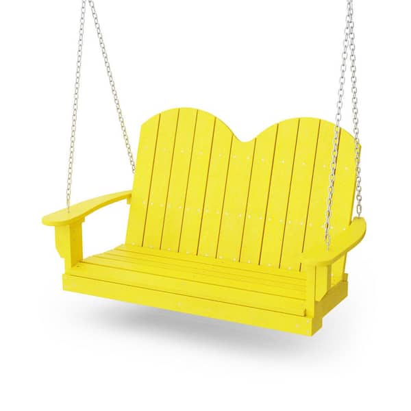 Wildridge Classic 2-Person Lemon Yellow Plastic Savannah Porch Swing