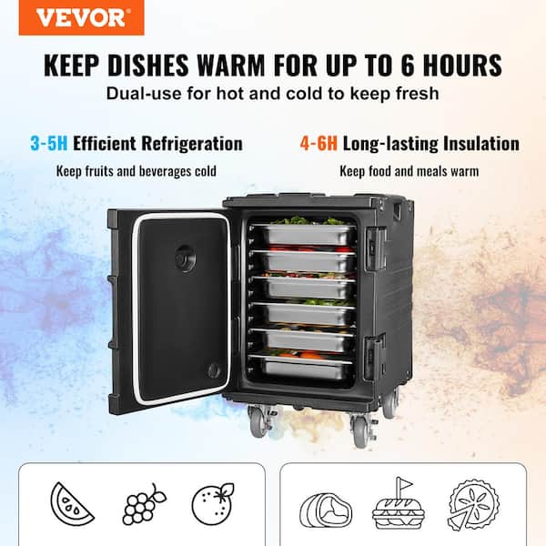 VEVOR Insulated Food Pan Carrier, 95 qt. Hot Box for Catering