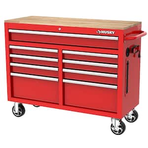 Tool Storage 46 in. W Gloss Black Mobile Workbench Cabinet