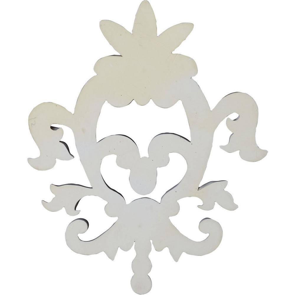 White Polyurethane Fleur-de-Lis Decorative Onlay