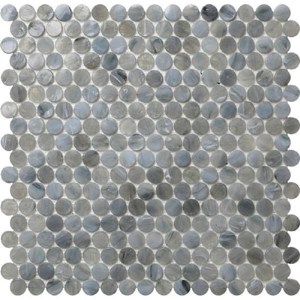 Apollo Tile (Sample) Floor and Wall Tile Gray 4-in x 4-in Polished Marble Circular Patterned Floor and Wall Tile