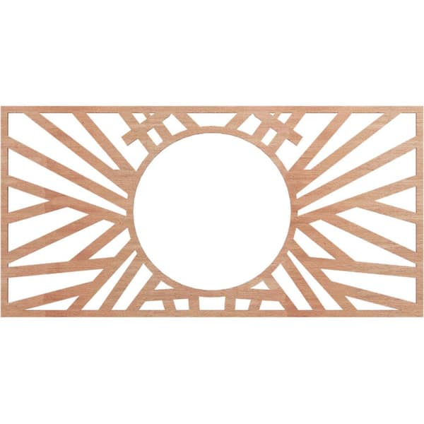 Ekena Millwork 0.25 in. x 24 in. x 12 in. Wood (Cherry) Medallion Moulding