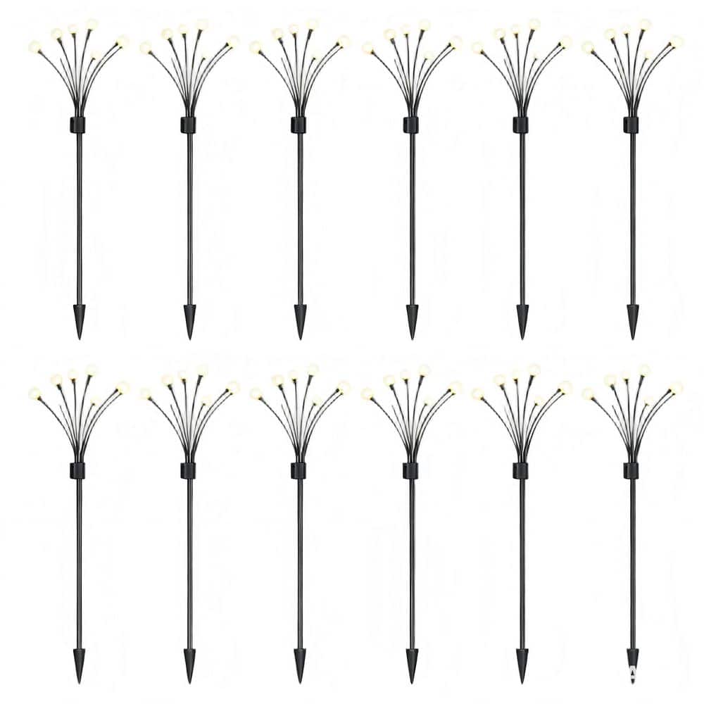 12-Pack Solar Garden Lights, Outdoor Decorations, 96 LEDs, Firefly Light for Patio Decor, Big Bulb, Unique Gifts price history on PriceWatchPro