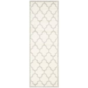 Amherst Beige/Light Gray 2 ft. x 13 ft. Geometric Runner Rug