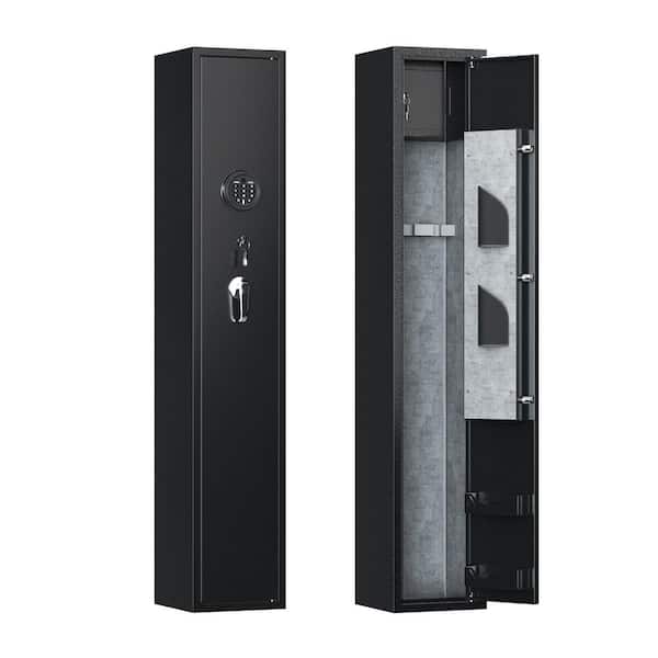 3 Gun Digital Keypad Lock Gun Cabinet with Pistol Pocket in Black