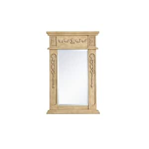 Medium Rectangle Antique Beige Contemporary Mirror (28 in. H x 18 in. W)