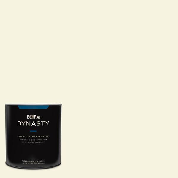 BEHR DYNASTY 1 qt. #BWC-03 Lively White Satin Enamel Interior Stain-Blocking Paint and Primer
