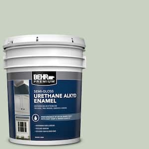 5 gal. #PPU11-12 Mild Mint Urethane Alkyd Semi-Gloss Enamel Interior/Exterior Paint