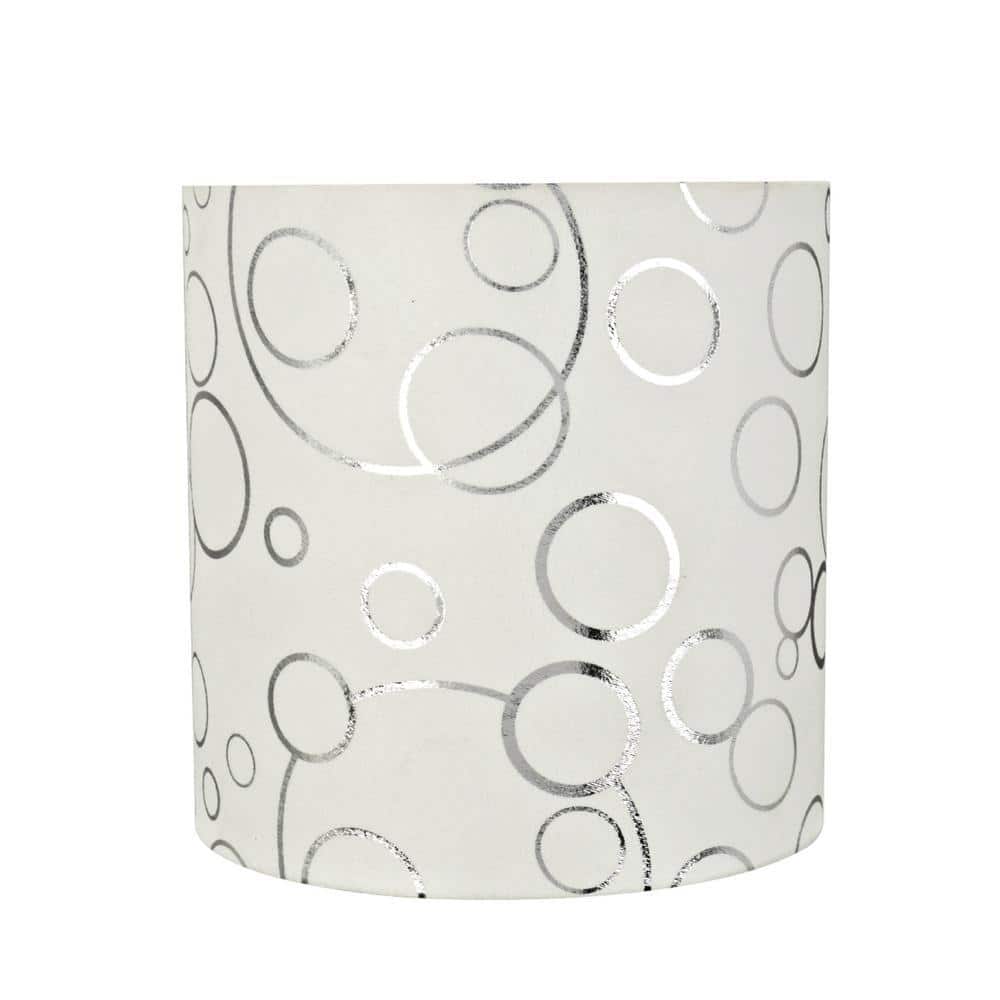 Aspen Creative Corporation 8 in. x 8 in. White with Silver Circle