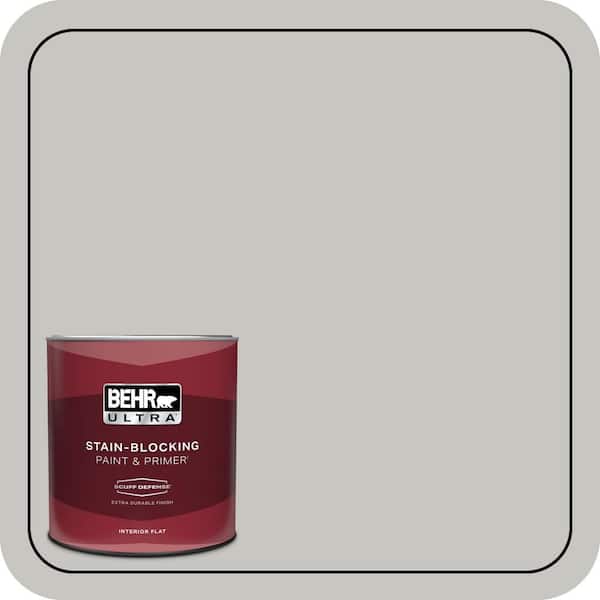 BEHR ULTRA 1 qt. #PPU24-16 Titanium Extra Durable Flat Interior Paint & Primer