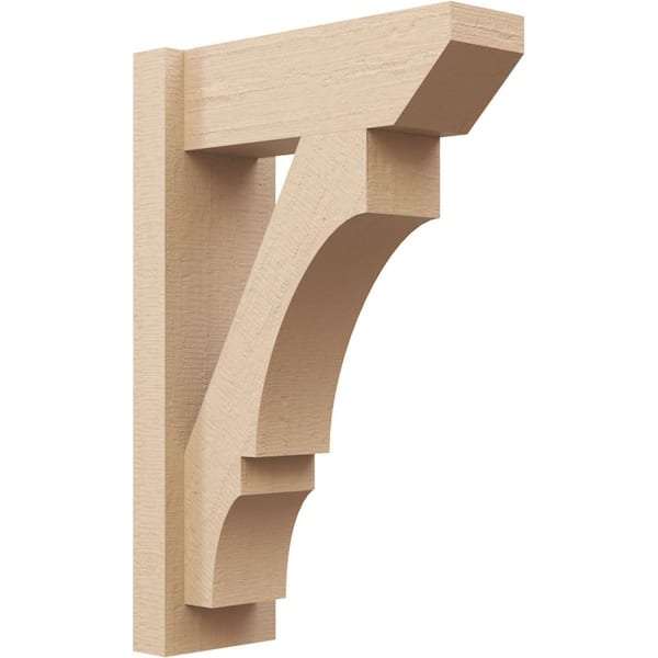 Ekena Millwork 6 in. x 24 in. x 16 in. Balboa Slat Rough Cedar Woodgrain Timberthane Polyurethane Outlooker, Primed Tan