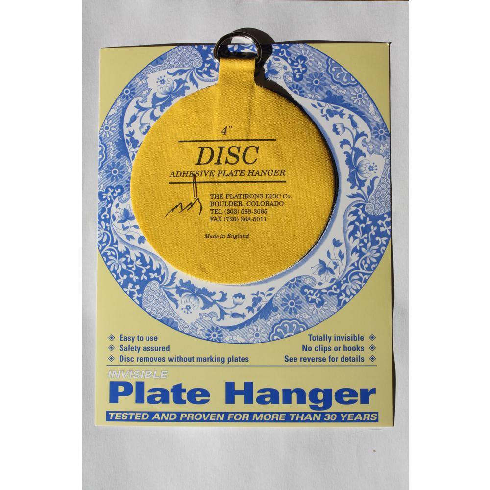 Original Disc Adhesive Plate Hangers Set of 4x1.25" 