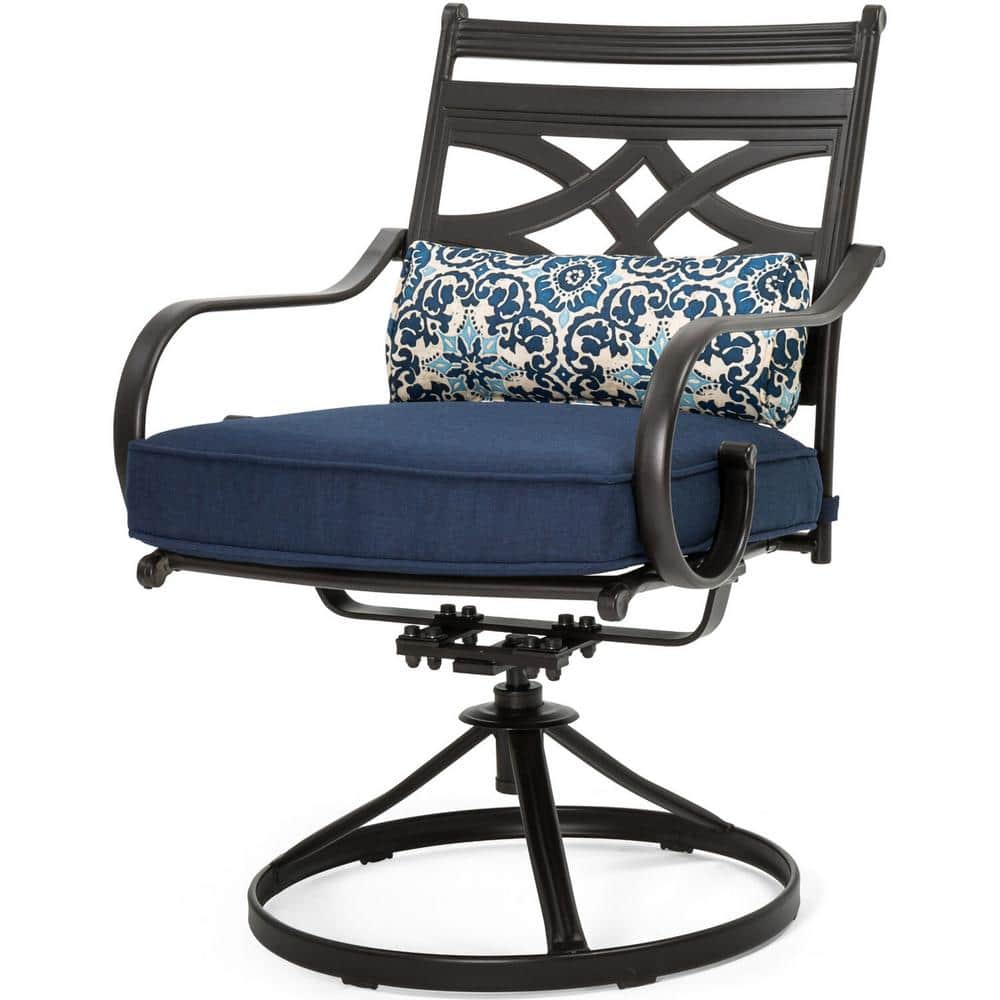 Montclair Navy Blue 11-Piece Steel Outdoor Dining Set