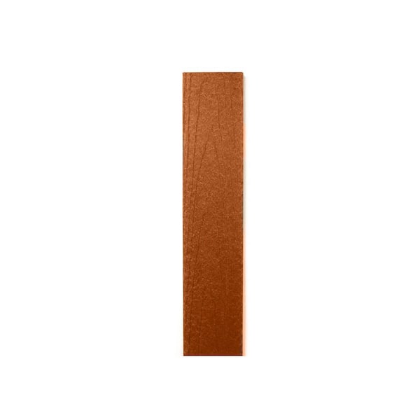 Unbranded 3/8 in. x 3-1/2 in. x 5-3/4 ft. Timber Brown Wood Grain Embossed Composite Square Top Fence Picket