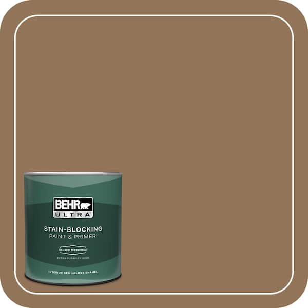 BEHR ULTRA 1 qt. #290F-6 Warm Earth Extra Durable Semi-Gloss Enamel Interior Paint & Primer