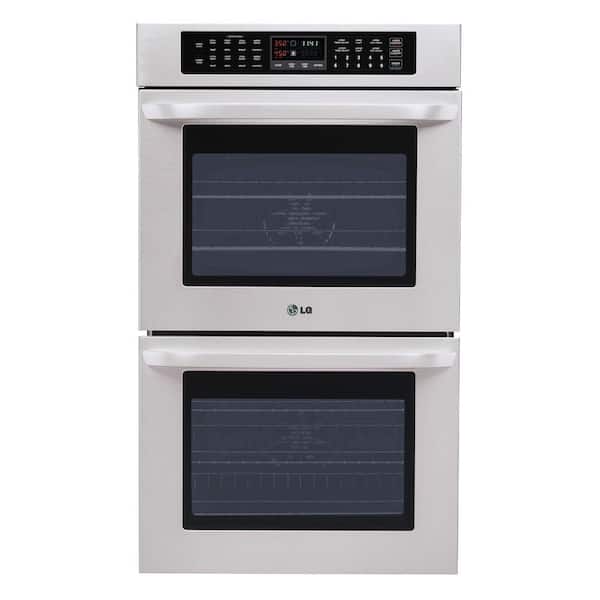 LG 30 in. Double Electric Wall Oven Self-Cleaning with Convection in Stainless Steel