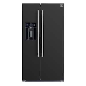 Espresso Salerno 36 in. Side-by-Side Black Refrigerator 20 cu.ft