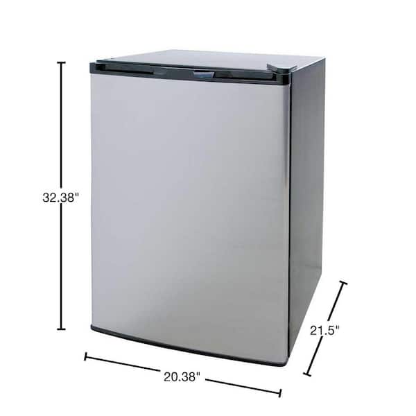 2 Door Stainless Steel Compact Mini Fridge With Freezer 4.6. Cu Ft  Refrigerator