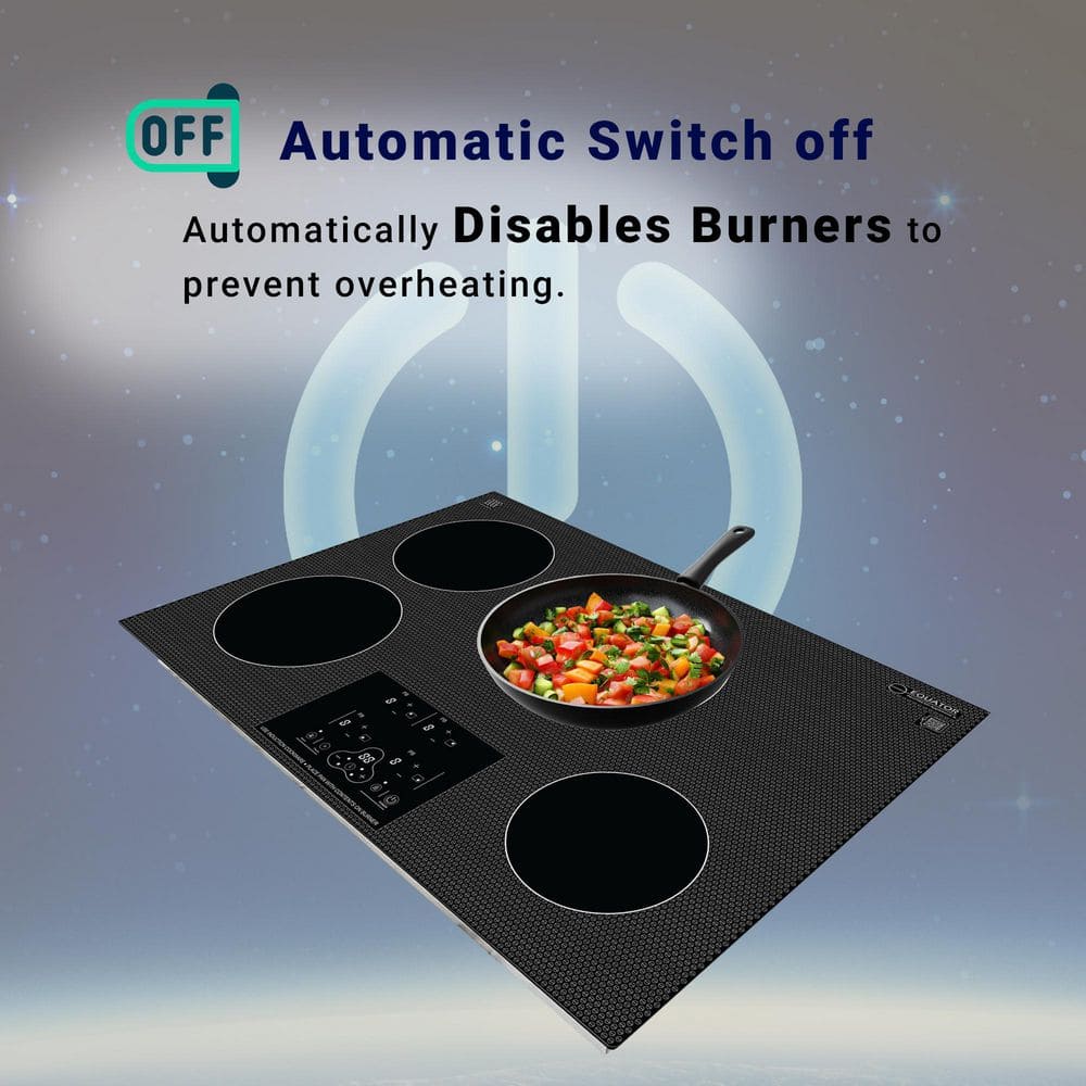 Equator 30" Black Ceramic 4 Burner Induction Cooktop