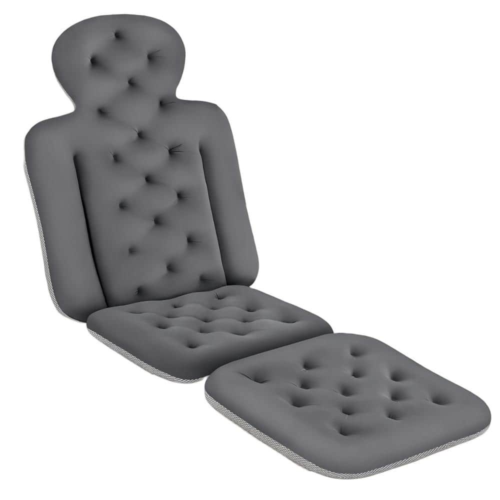 16 in. W Full Body Bath Pillow with 160 Suction Cups for Head and Neck Support in Dark Gray price history on PriceWatchPro
