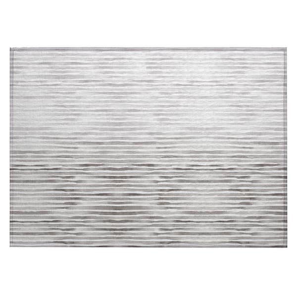 Surfside 1 ft. 8 in. x 2 ft. 6 in. Gray Geometric Indoor/Outdoor Area Rug