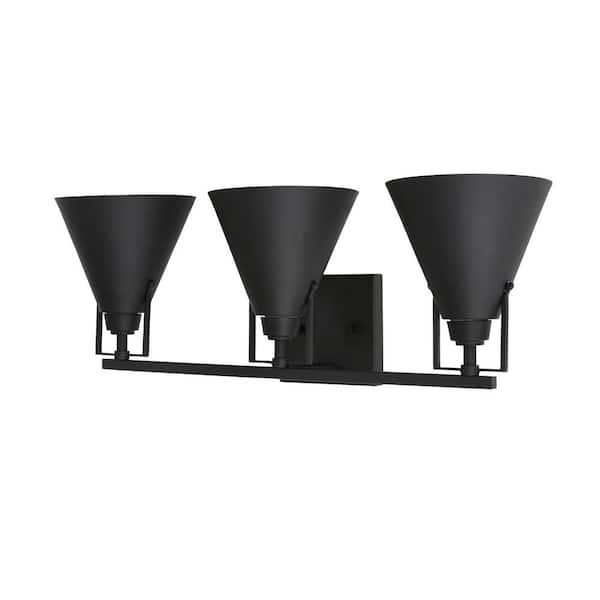 black shade vanity light