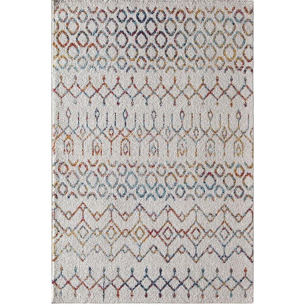 Mason Brooks Knox Festive Brilliance White 2 ft. x 4 ft. Area Rug