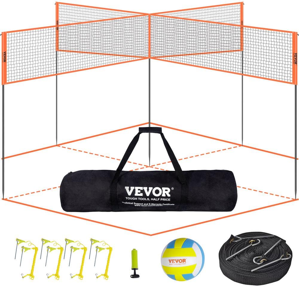 Badminton Net Outdoor Portable Volleyball Net Adjustable Foldable